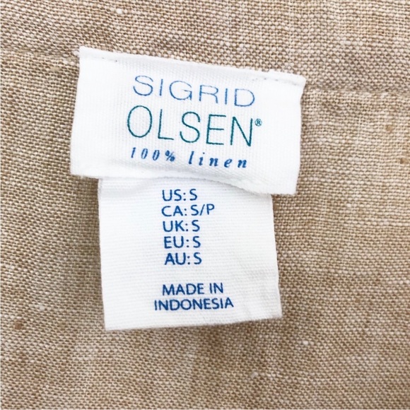 Sigrid Olsen•Linen V-Neck‎ Popover Tunic Top•Sz Small - Picture 9 of 11